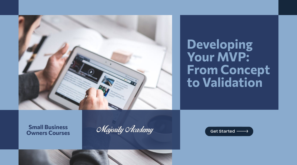 Cover Slide for the "Developing Your MVP: From Concept to Validation" Course.