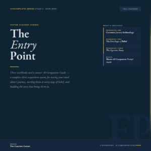 The Entry Point — Complete Stage 2 Client Acquisition Series ($30K–$50K)
