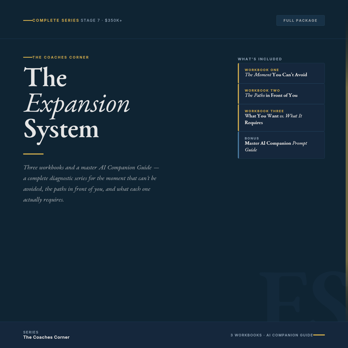 The Expansion System Workbook Package Cover
