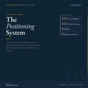 The Positioning System Workbook Package Cover