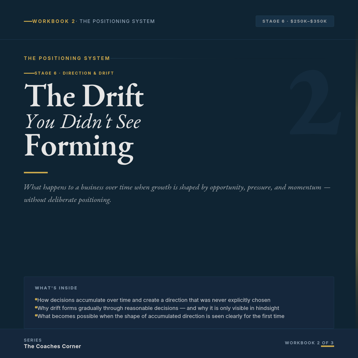 The Drift You Didn't See Forming Workbook Cover