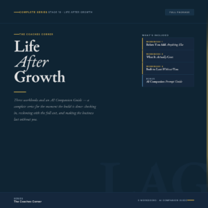 Life After Growth — Complete Stage 10 Series